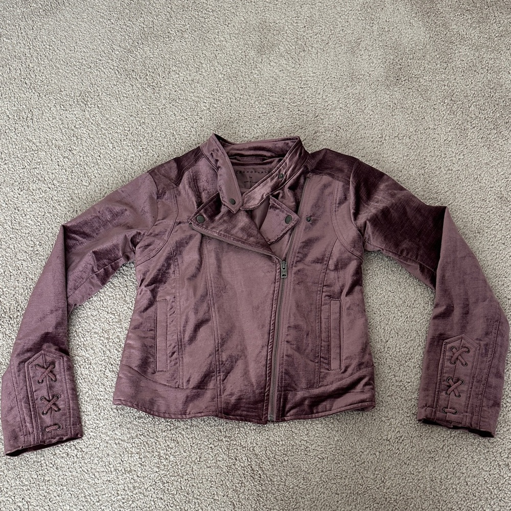 Women's Aeropostale Velvet Purple Moto Jacket